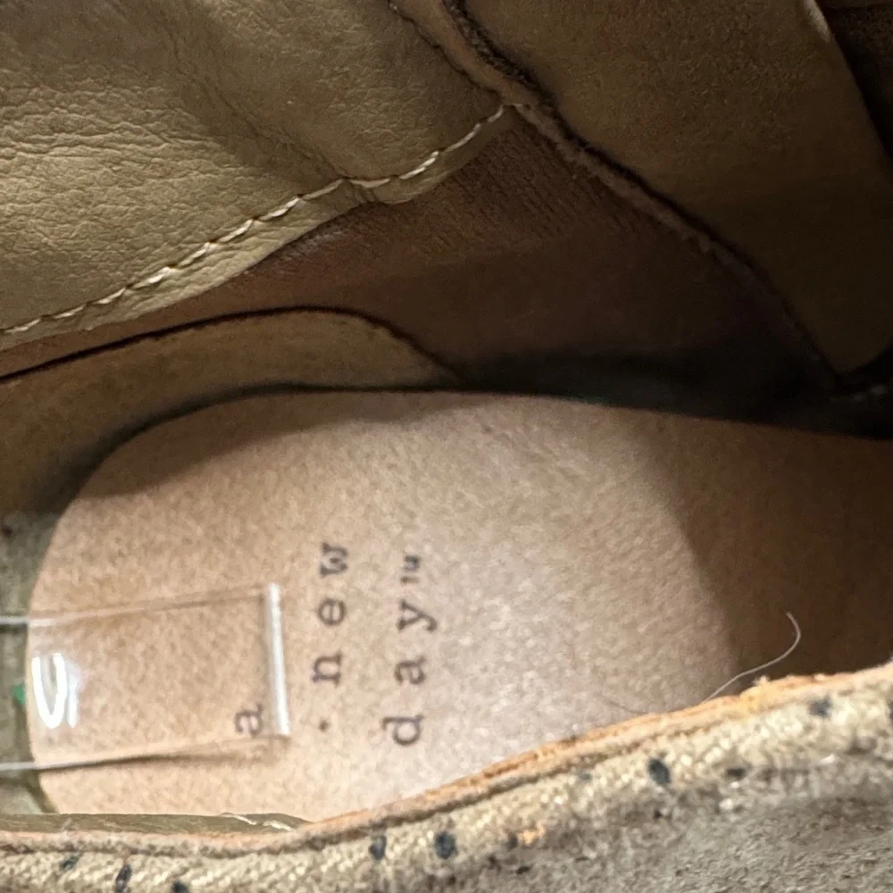 a new day Tan Wedge Ankle Boots 7.5